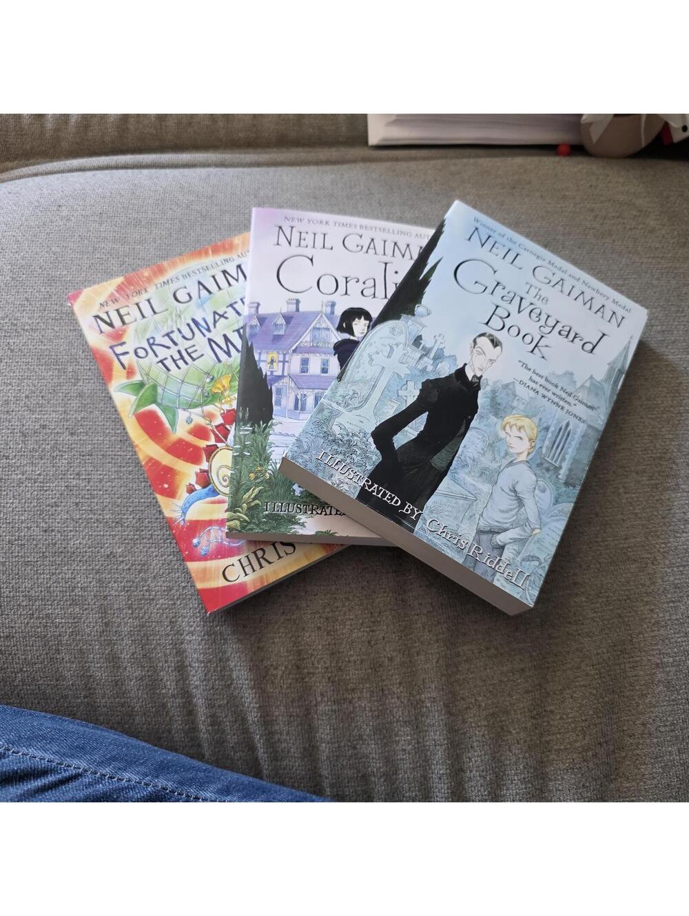 3 Book set by Neil Gaiman - GRAVEYARD CAROLINE FORTUNATELY